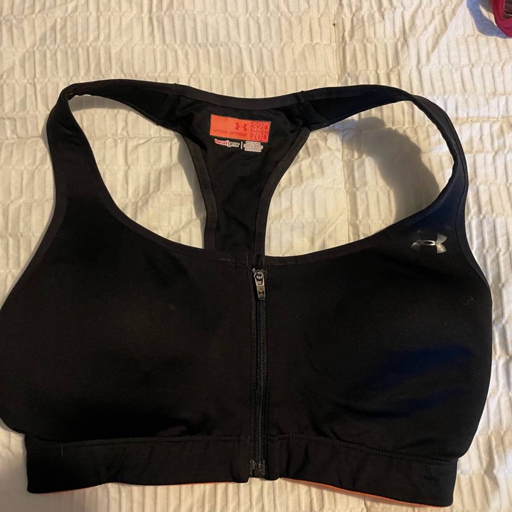 Under armour front zip sports bra